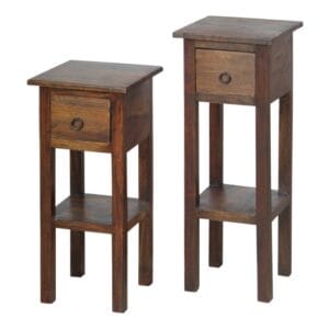 CLASSIC Stand - Τραπεζάκι Βοηθητικό H.65cm - 1 Συρτάρι, Ξύλο Sheesham Καρυδί