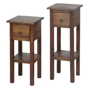 CLASSIC Stand - Τραπεζάκι Βοηθητικό H.55cm - 1 Συρτάρι, Ξύλο Sheesham Καρυδί