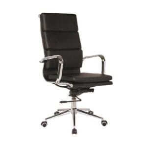 BF4800 Πολυθρόνα Διευθυντή Μέταλλο Χρώμιο - PU Μαύρο