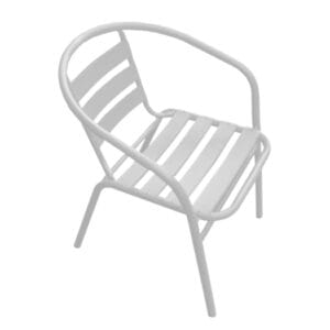 FUNKY Πολυθρόνα Μέταλλο - Αλουμίνιο Βαφή Άσπρο