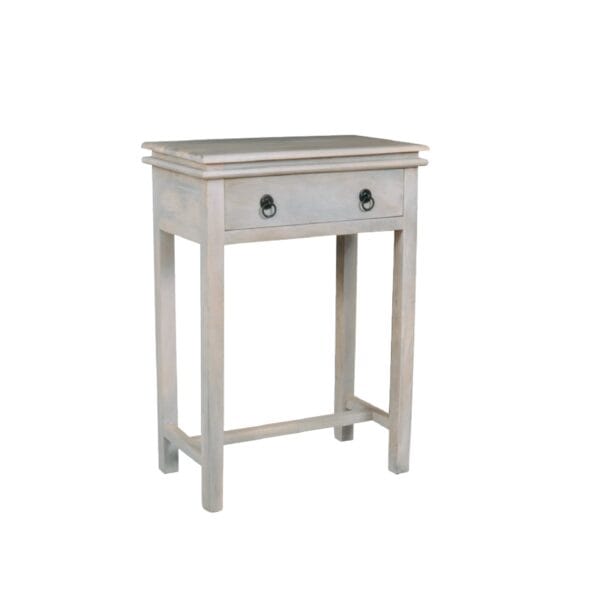 MAISON CONSOLE Έπιπλο Κονσόλα 1 Συρτάρι, Ξύλο Mango Antique Άσπρο