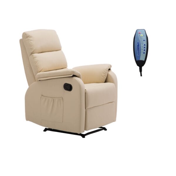 COMFORT Massage Πολυθρόνα Relax, Σαλονιού - Καθιστικού, PU Μπεζ