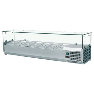 Βιτρίνα VRX Setup 160 cm για 7 λεκανάκια GN 1/4