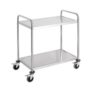 Τρόλεϊ Σερβιρίσματος Inox 2 επιπέδων