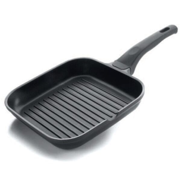 Τηγάνι grill αλουμινίου ραβδωτό αντικολλητικό Quantanium (24*24*4cm)