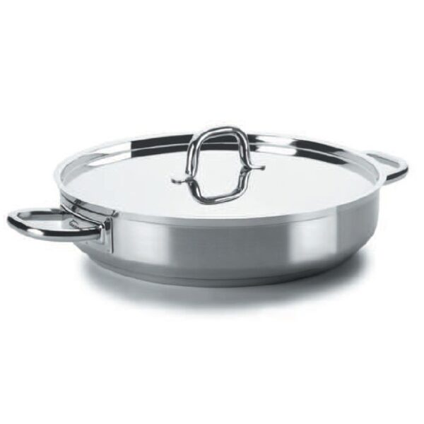 Σαγανάκι ανοξείδωτο με καπάκι Chef Luxe (36*7cm - 7lt)
