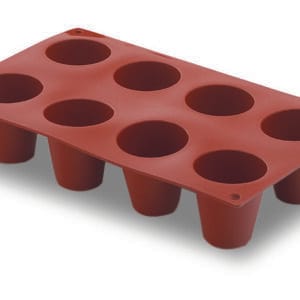 Φόρμα σιλικόνης κέικ σε σχήμα κύλινδρος 8 θέσεων (55mm)