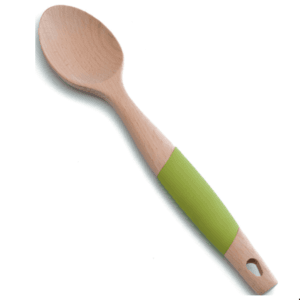 Κουτάλι ξύλινο με λαβή σιλικόνης Lacor Ισπανίας (34cm)