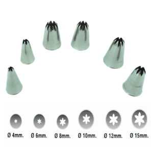 Μύτη κορνέ κλειστό αστέρι - 6τμχ