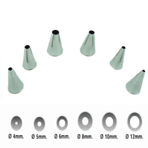 Μύτες κορνέ διάφορες 6τμχ - 4/5/6/8/10/12 mm.