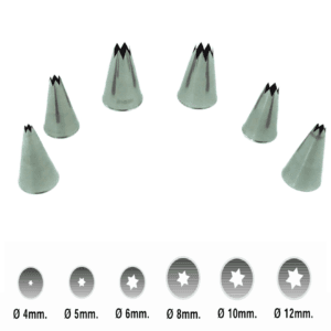 Μύτη κορνέ αστέρι - 6τμχ