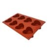 molde silicona corazon 8 cavidades