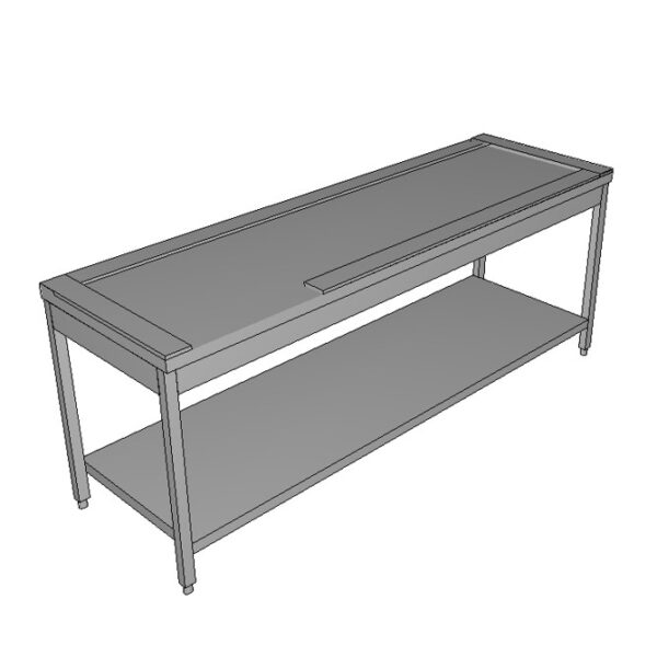 Τραπέζι εξόδου με κάτω ράφι (220x67x85cm)