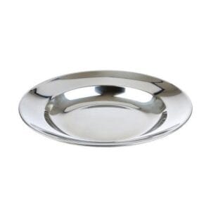 Πιάτο φαγητού ανοξείδωτο inox 24 cm