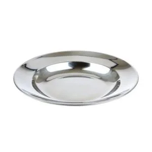 Πιάτο φαγητού ανοξείδωτο inox 24 cm